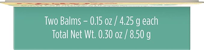 Burt's Bees Medicated Lip Balm, With Eucalyptus Oil and Menthol, Tint-Free, Natural Origin Lip Care, 2 Tubes, 0.15 oz.-Velvo Beauty