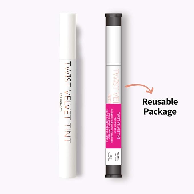 PASSIONCAT Long Lasting Lip Stain for Lips and Cheek Tint | High Pigment Color | lightweight Matte Finish | Weightless | Full Coverage | Twist Velvet Tint #8 (No.8)-Velvo Beauty