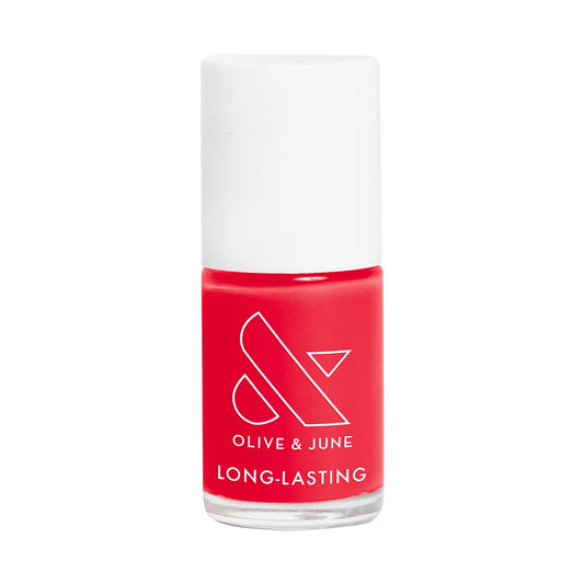 Olive & June Long Lasting Nail Polish | Plump, Gel-Like Finish No Lamp Needed Lasts up to 10 days | Salon-Quality Color at Home | 15-Free, Vegan & Cruelty-Free Chip-Resistant | Hibiscus, Tropical Pink-Velvo Beauty