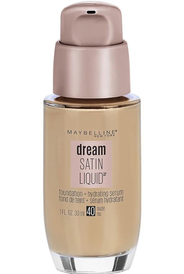 Maybelline New York Dream Satin Liquid Foundation (Dream Liquid Mousse Foundation), Nude, 1 fl. oz.-Velvo Beauty