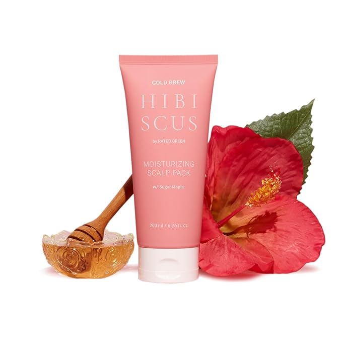 RATED GREEN Cold Brew Hibiscus Moisturizing Scalp Pack w. Sugar Maple | Organic Hibiscus, Sugar Maple Extract | Deep Moisture Mask for Dry Scalp | Silicone-Free, Korean Vegan Formula | 6.76 Fl. Oz-Velvo Beauty