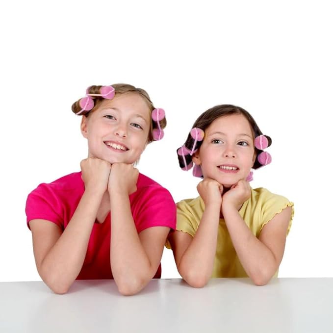 36 Pieces Foam Sponge Hair Rollers - Soft Sleeping Flexible Styling Curlers for Hair Styling (Pink)-Velvo Beauty