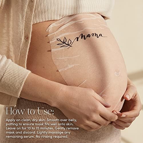Evereden Soothing Belly Mask - 4 Belly Masks for Pregnant Women 2nd & 3rd Trimester - Hydrating, Nourishing, & Soothing Pregnancy Skin Care Belly Masks - Clean & Vegan Pregnancy & Maternity Products-Velvo Beauty