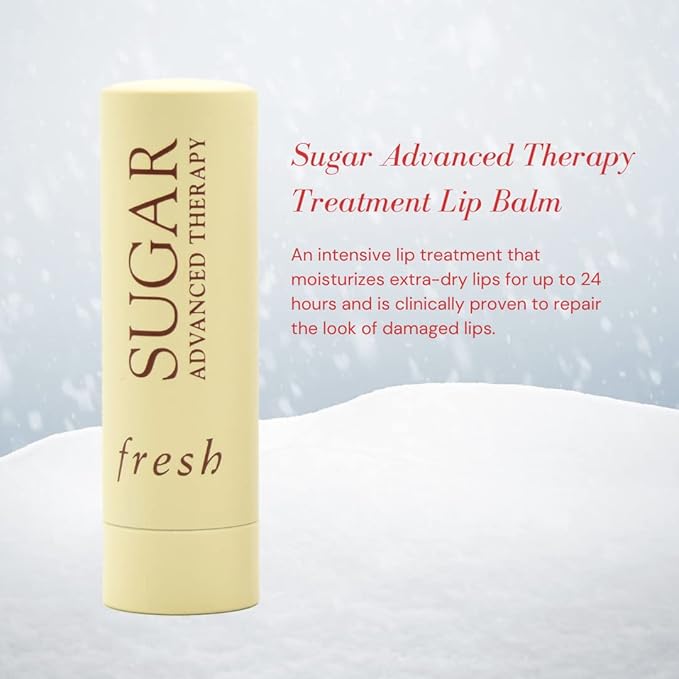 Fresh Color & Care Sugar Lip Set: Sugar Mint Rush Freshening, Rose Tinted Lip Treatment, and Advanced Therapy-Velvo Beauty