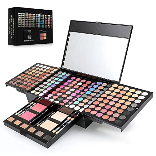 194 Colors Pink Cosmetic Make up Palette Set Kit with Eyeshadow Blusher Eyebrow Powder Face Concealer,All-in-One High Pigment Powder Pallet Kit with Mirror, Applicators-Velvo Beauty