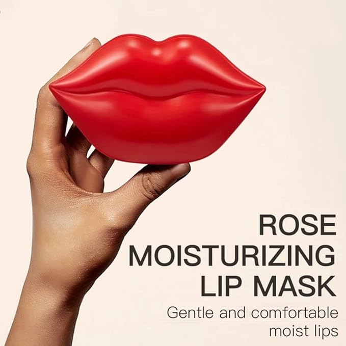 20Pcs Moisturizing Restores Moisture Lip Mask for Dry Lips and Lip Lines Overnight Lip Care, Gel Treatment Plumping Lips Mask (Red)-Velvo Beauty
