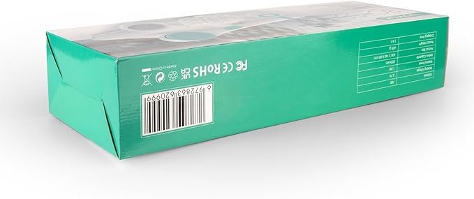 VOYOR Electric Silicone Body Scrubber, Back Scrubber for Shower, Waterproof Long Handle Body Brush, Rechargeable Power Bath Brush for Cleansing, Exfoliating, Massaging Skin BC100 (Blue)-Velvo Beauty