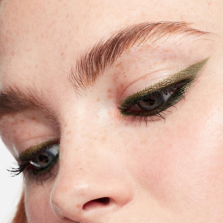 MAKE Beauty Continuum Waterproof Gel Eyeliner Pencil. Creamy, Pigmented Multi-Use, including Waterline with Built-in Sharpener and Blending Brush. Smudge-Proof Makeup. Shade - Gamma Ray, Olive-Velvo Beauty