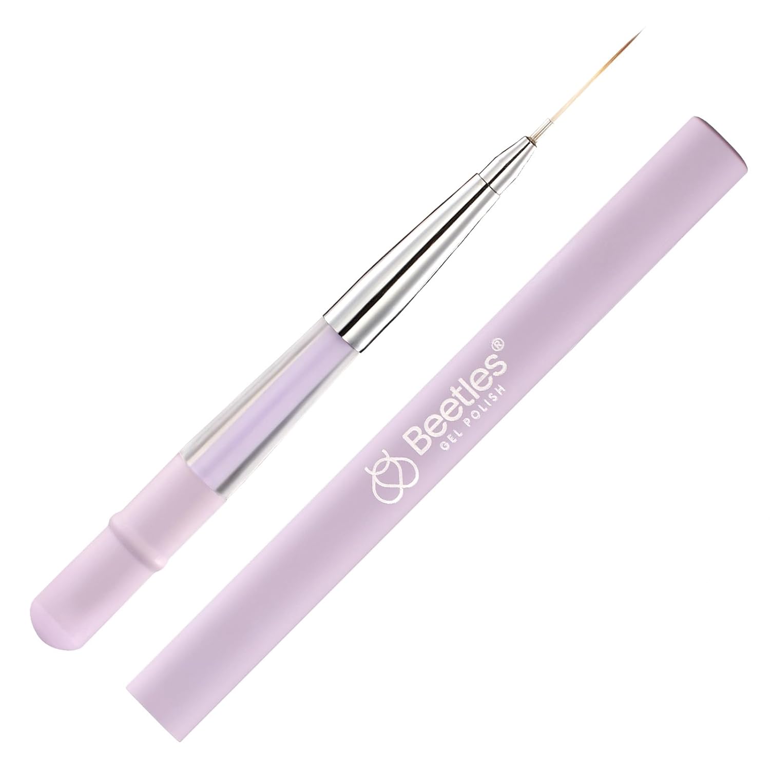 Beetles Nail Art Brushes, 1pcs Liner Brush Size 15mm Painting Art Design Manicure Pen Detachable Handle and Protect Cap Professional Nail Tools for Lines, Details, Fine Drawing-Velvo Beauty