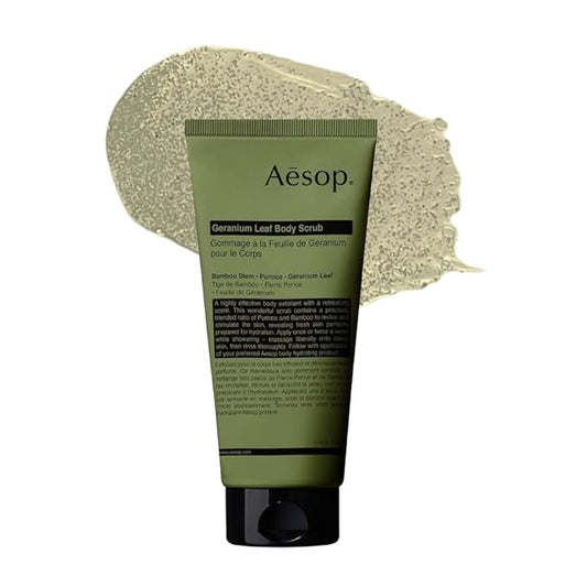 Aesop Geranium Leaf Exfoliating Body Scrub | Smooth, Soft, Hydrated Skin | 6.2 oz / 180mL-Velvo Beauty