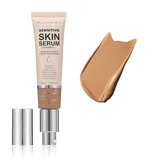 PHOERA Hydrating Serum Foundation,Makeup Base Foundation Hypoallergenic and Flawless Full Coverage. (N04 Sand)-Velvo Beauty