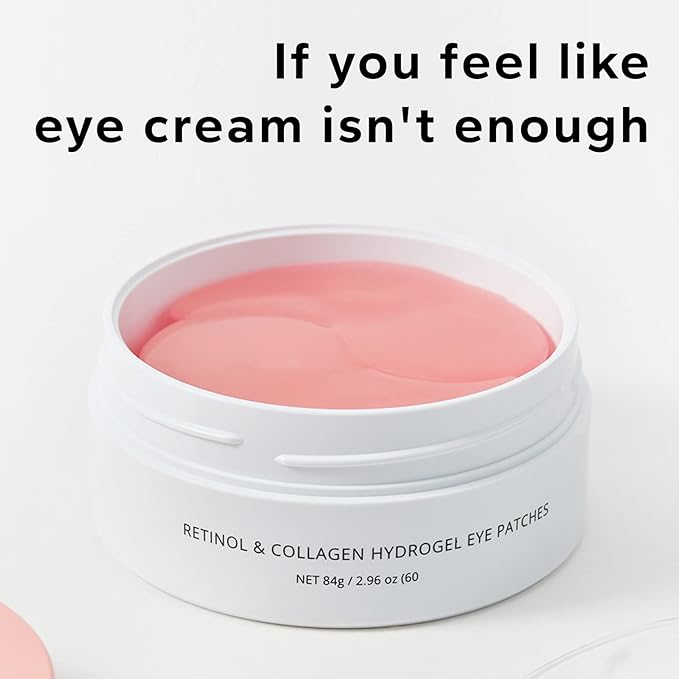 Retinol & Collagen Under Eye Patches - Under Eye Patch for Puffy Eyes & Bags, Dark Circles and Puffiness, Cooling Patches for Skincare, Under Eye Patchess for Beauty & Personal Care-Velvo Beauty