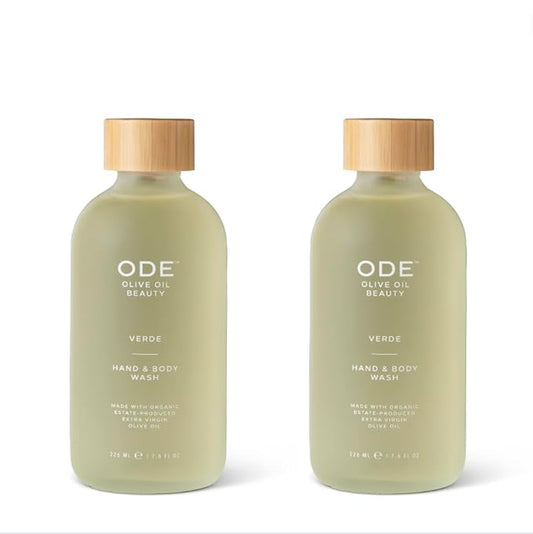 McEvoy Ranch Verde Hand & Body Wash (2-pack) by ODE Olive Oil Beauty, Organic EVOO, California Made, Nourishing Foaming Wash-Velvo Beauty