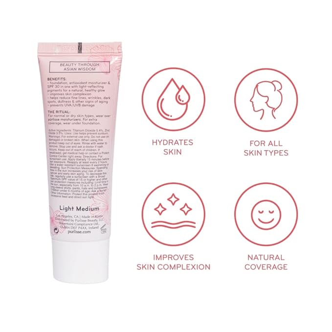 pūrlisse Ageless Glow Serum BB Cream SPF 40 : Clean & Cruelty-Free, Full & Flawless Coverage, Hydrates with Collagen | Medium Golden 1.4oz-Velvo Beauty