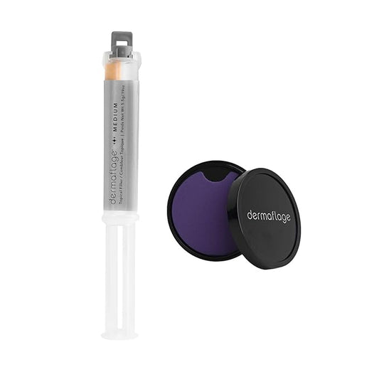 Dermaflage Scar Filler Kit - Medium - Deep Scar Cover and Waterproof Concealer for Acne Scars Wrinkles, and Ice Pick Scars Makeup, 1 mo supply-Velvo Beauty