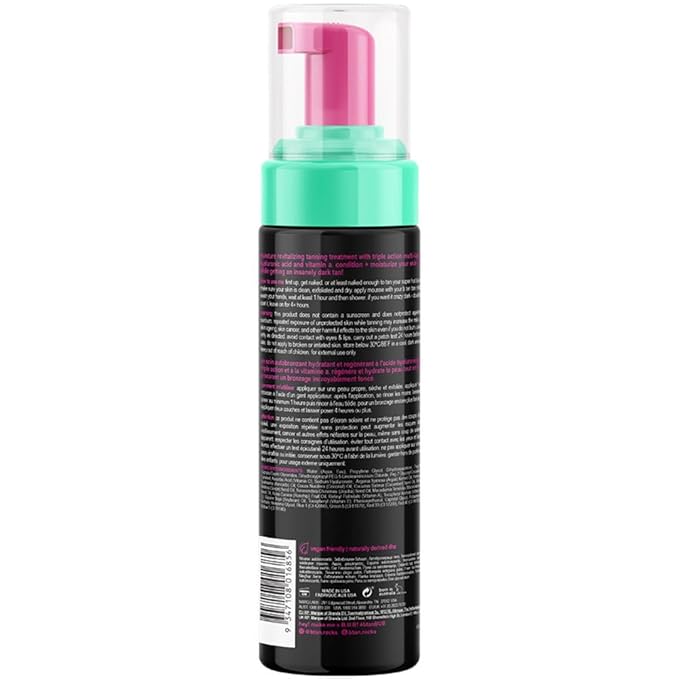 b.tan Dark Self Tanner Mousse | Tan Me Like You Mean It - Dark, 1 Hour Express Sunless Tanner Foam, Bronzing Glow, No Fake Tan Smell, Face & Body, Vegan, Cruelty & Paraben Free, 6.7 Fl Oz-Velvo Beauty