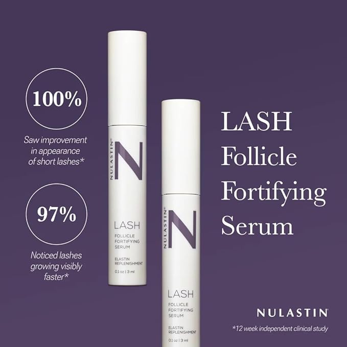 NULASTIN Eyelash Serum for Thicker-Looking Lashes - Follicle Fortifying LASH Serum - Clinically Tested Eyelash Enhancing From the Experts in Brows and Lashes (2 Pack, 0.1 Fl Oz Each)-Velvo Beauty