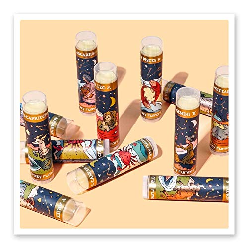 Crazy Rumors Taurus Zodiac All Natural, Plant Based Lip Balm to Moisturize and Nourish your Lips - Earth Blend (Sweet Vanilla, Fragrant Rose and Plum)-Velvo Beauty