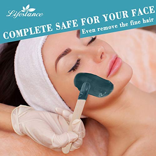 Lifestance Waxing Kit for Women & Men - L2 Digital Wax Pot Warmer, Brazilian & Bikini Hair Removal Kit with 14.1oz Hard Wax Beads & 42 Accessories, Professional for Face, Leg, Eyebrow, Body at Home-Velvo Beauty