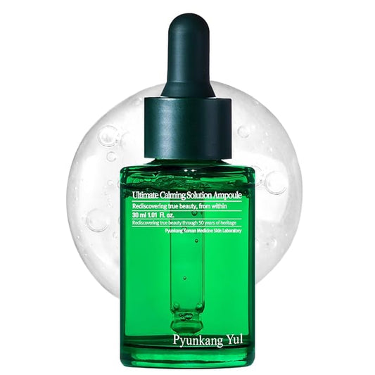 Pyunkang Yul PKY Ultimate Calming Solution Ampoule for Sensitive Skin with Patented Ingredients, Serum Intensely Calms & Soothes Redness with Cica & Tea Tree, Korean Skincare (1.01 Fl. Oz, 30ml)-Velvo Beauty