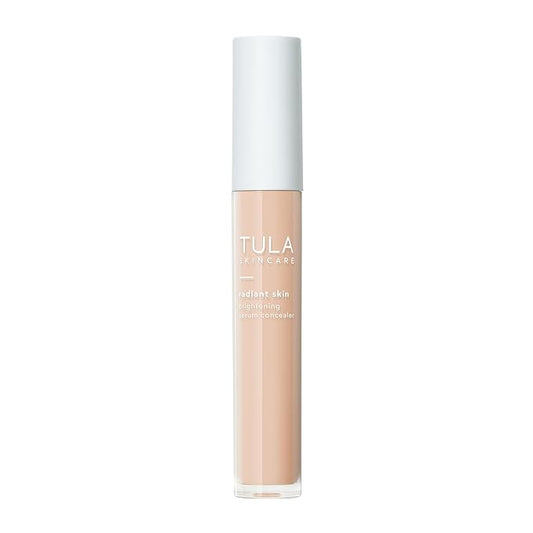 TULA Skin Care Radiant Skin Brightening Serum Concealer - Conceals Dark Circles & Discoloration, Longwearing & Crease-Resistant, Brightens the Appearance of Skin Over Time, Shade 100, 0.18 fl oz.-Velvo Beauty