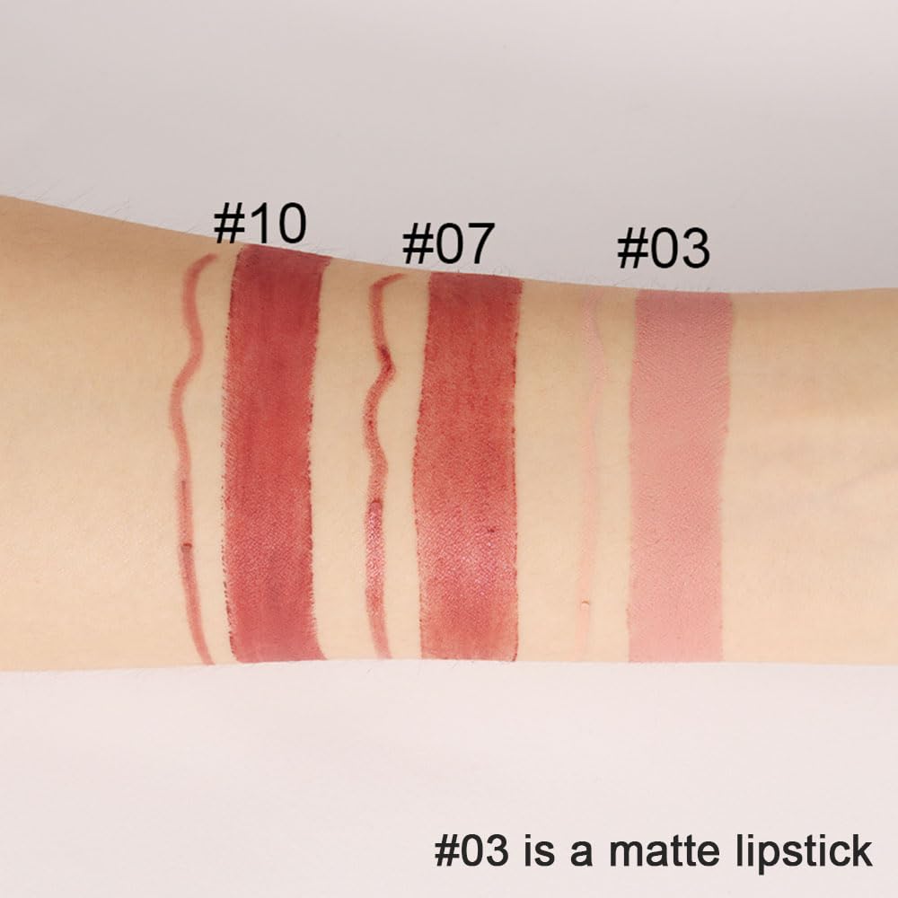 Kaely 2-in-1 Nude Beige Brown Lip Liner & Lipstick Set Kit for Women, Matte Lips Kit with Lip Liner Lip Stains Long Lasting Waterproof 24 Hour Lipstick and Lip Liners Combo Lipliners Pencil Set 03-Velvo Beauty