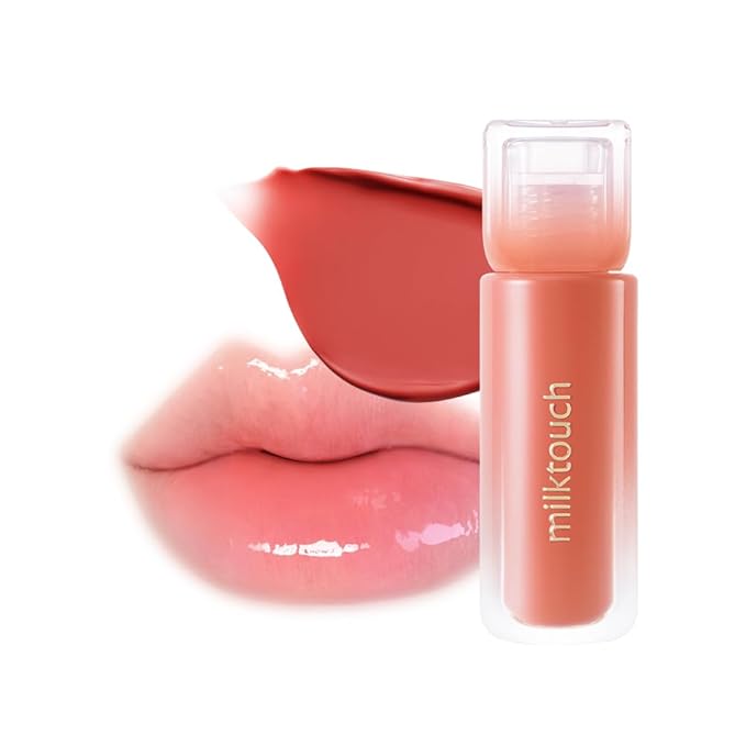 MILKTOUCH Dew Stain Sheer Lip Gloss (05 Peach Drop, 0.14 Fl Oz (Pack of 1))-Velvo Beauty