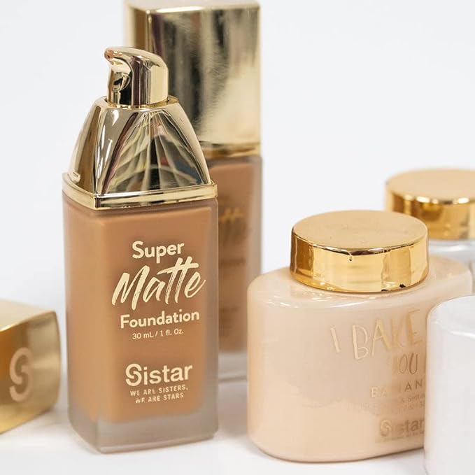 Sistar Super Matte Foundation Perfecting Liquid Foundation Full Coverage Control Shine Weightless Longwearing 30 mL / 1 fl. oz. (Nutmeg)-Velvo Beauty