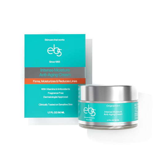 eb5 Intense Moisture Anti Aging Moisturizer Face & Neck Cream- Tone Tighten Skin with Retinol, Fade Fine Lines & Wrinkles with Vitamin E, A & B5-1.7oz.-Velvo Beauty