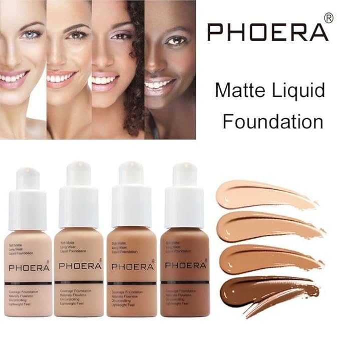 PHOERA Foundation, Flawless Soft Matte Liquid Foundation Makeup for Women.(108# Tan)-Velvo Beauty