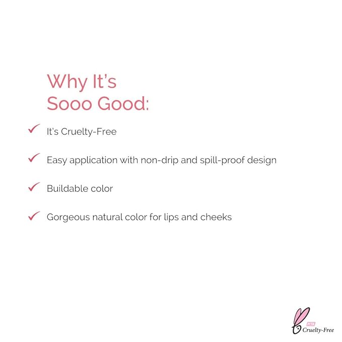 Elizabeth Mott Tints & Sass Lip and Cheek Stain – Long-Lasting Rosy Pink Tint for Lips & Cheeks, Natural Buildable Color, Smudge-Proof, Lightweight, Cruelty-Free Makeup for All Skin Tones (10g/0.35oz)-Velvo Beauty