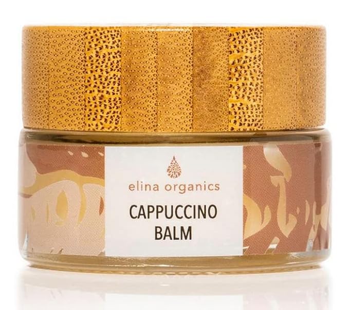 Cappuccino Balm, 1oz, lip mask, lip butter, chapstick, hydrate lips, chapped lips, dry lips, lip healing, Coffee Bean Extract, Shea Butter, Aloe Vera Oil, Vitamin E, organic skincare, all natural product-Velvo Beauty