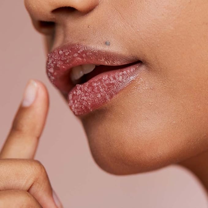 Lip Exfoliator Scrub and Lip Treatment - Gentle Lip Repair for Dry Cracked Lips and Lip Scrubs Exfoliator and Moisturizer - All Naturals Lip Brightening for Dark Lips (Cherry Honey)-Velvo Beauty