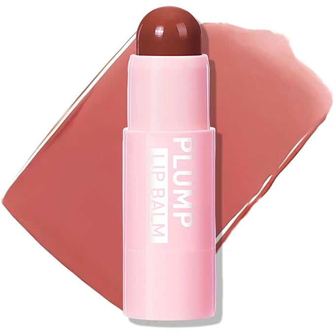 Plumping Lip Balm - Tinted Lip Balm Plumper - Enhancing & Hydrating Lip Moisturizer Fade Lip Lines Lip Care 0.17Oz/4.8g - 04 NOUGAT SAND-Velvo Beauty