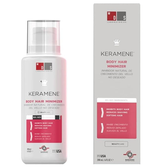 DS Labs Keramene Hair Inhibitor for Face & Body - Reduces Hair Visibility, Softens Texture, Minimizes Growth Over Time, Paraben-Free Formula with Witch Hazel, With Nanosome Technology, 6 Fl Oz-Velvo Beauty