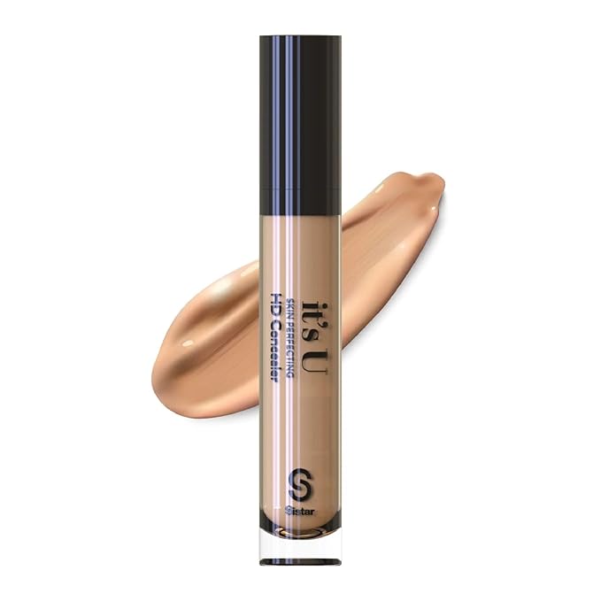 Sistar it's U Skin Perfecting HD Concealer Full Coverage Lightweight Long Lasting Correcting Liquid Contour Cover Masker Makeup 5 ml / 0.17 fl. oz (Golden Beige)-Velvo Beauty