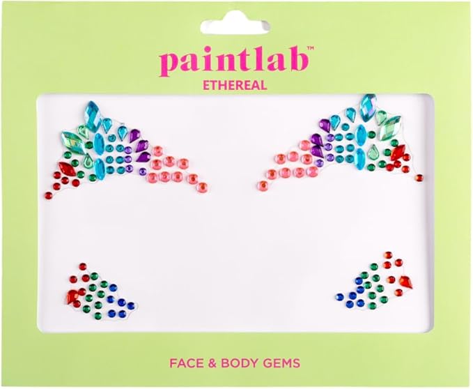 PaintLab Eye Gems, Self-Adhesive Rhinestones for Makeup, Face Jewels for Beginners, Kids, Teens, and Women, Ethereal-Velvo Beauty