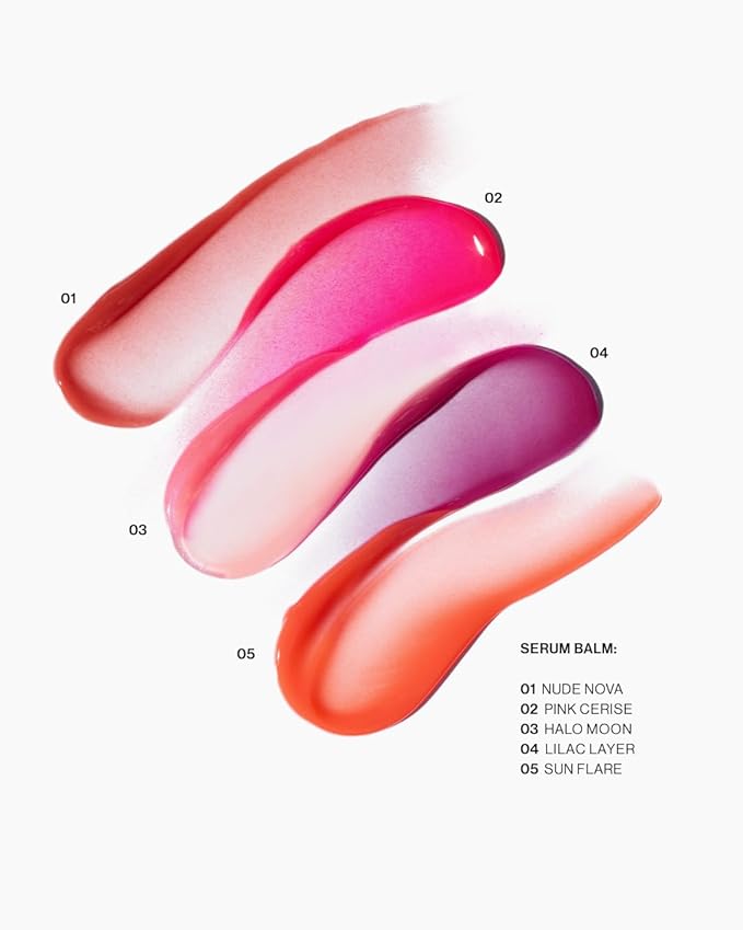 MAKE Serum Balm – Hydrating Lip Oil Treatment – Softening, Smoothing and Plumping Lip Cream – All Day Comfort, Gloss and Shine, Halo Moon 0.15 Oz-Velvo Beauty