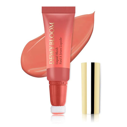 Blush Beauty Wand, Liquid Face Blush Contour Wand with Cushion Applicator, Smooth Cream Blush Wand Natural Matte Finish, Lightweight Blendable Blush Stick Makeup for Cheek,102 Coral-Velvo Beauty