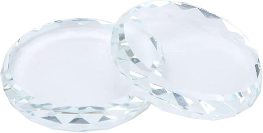 Nail Art Palette, 2pcs Nail Art Palettes Color Mixing Tool for DIY Makeup Mixing Palette Drawing Color Dish Toning Glass Nail Tips Painting Tray False Eyelash Glue Hold Makeup Pallet-Velvo Beauty