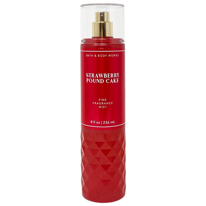 Bath and Body Works - Strawberry Pound Cake - Gift Set - Fine Fragrance Mist & Body Cream – 2021-Velvo Beauty