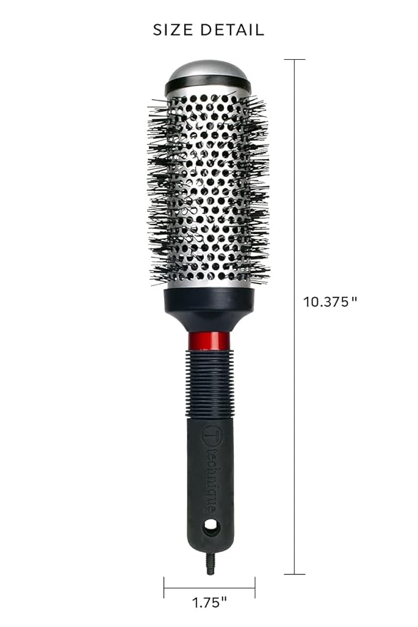 Cricket Technique Thermal Hair Brush #370 1.75” for Blow-Drying, Curling, and Styling – Heat-Retaining Barrel with Anti-Static Tourmaline Bristles, Round Thermal Brush, Ideal for All Hair Types-Velvo Beauty