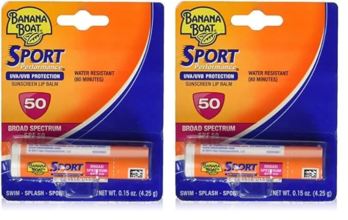 Banana Boat Sport Performance Lip Balm SPF 50 (Pack of 2)-Velvo Beauty
