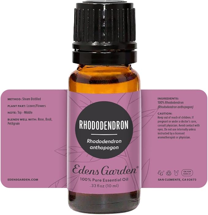 Edens Garden Rhododendron Essential Oil- 100% Pure Premium Grade, Undiluted, Natural, Therapeutic, Aromatherapy, The Best for Diffuser, Skin, Face, Hair 10 ml (.33 fl oz)-Velvo Beauty