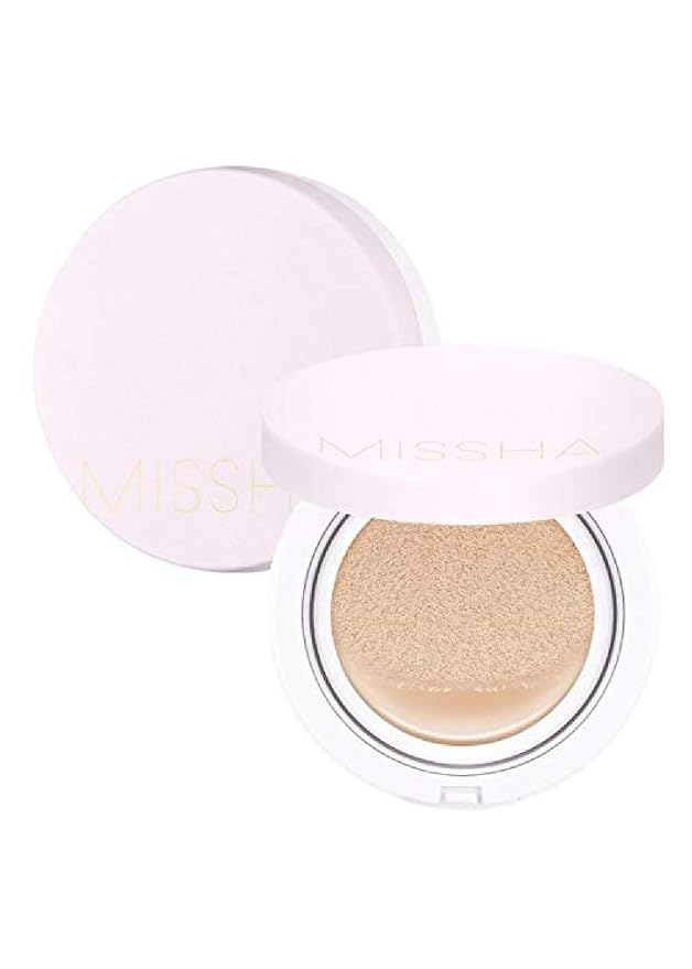 MISSHA Magic Cushion Foundation No.21 (2 Pack) Light Beige for Bright Skin - Flawless Coverage,Dewy Finish,Easy Application for All Skin Types-Velvo Beauty