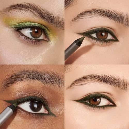 Wonderskin 1440 Longwear Green Eyeliner Pencil with Sharpener - Waterproof, Sharpenable Eyeliner Pencil & Smudge Proof Green Eye Liner Pencils (Olive)-Velvo Beauty