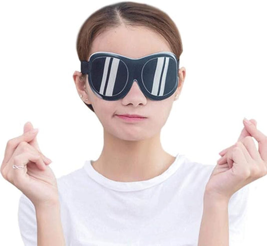 Honbay 3D Funny Eyeshade Soft Sleep Eye Mask with Adjustable Head Strap for Travel, Game, Party, Rest, Sleeping(Sunglasses)-Velvo Beauty