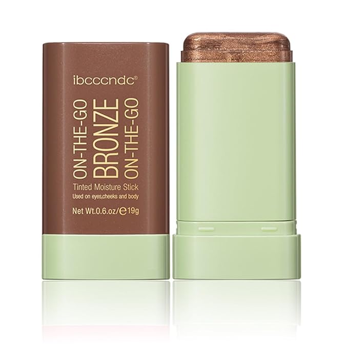 Multi-Use Makeup Blush Stick, Tinted Solid Moisturizer On-the-Go Blush, Multi-use Cream Blush Stick for Cheek & Eyes & Lips, Waterproof Natural Nude Makeup for All Skin (4# Beach Glow)-Velvo Beauty