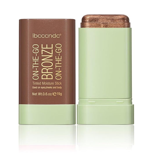 Multi-Use Makeup Blush Stick, Tinted Solid Moisturizer On-the-Go Blush, Multi-use Cream Blush Stick for Cheek & Eyes & Lips, Waterproof Natural Nude Makeup for All Skin (4# Beach Glow)-Velvo Beauty