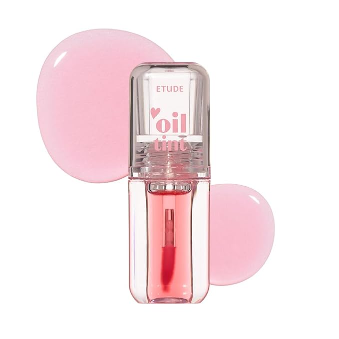 ETUDE Dear Darling Oil Tint #5 Red Oil 4.2g | High Moisturizing and Strong Hydrating Lip Oil/Lip Gloss | Smooth and Moist Lips | Non-Sticky Lip Oil Tint For Dry Lips | K-beauty-Velvo Beauty